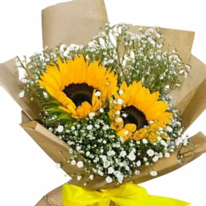 girasoles en ramo