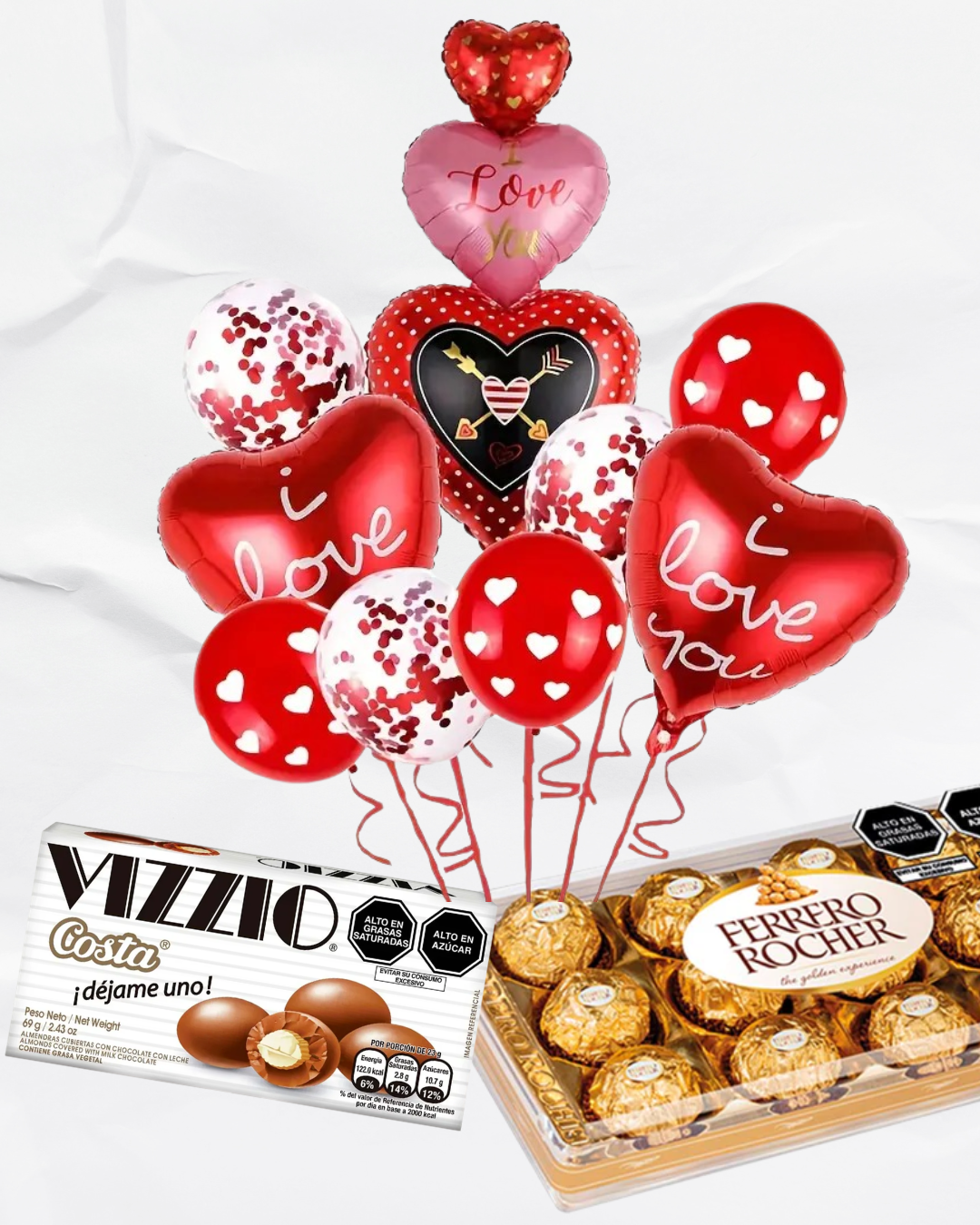 chocolates y globos