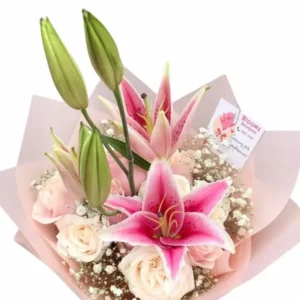 lirio y rosas