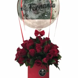rosas con globo