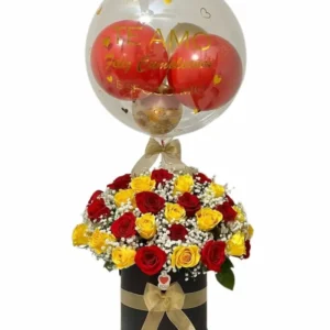 rosas, globo