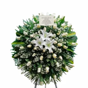 Corona Lirios Blancos